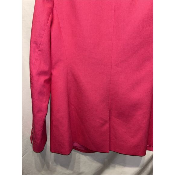 J. CREW RE-IMAGINED COLLECTION Blazer Linen Blend 1 Button Women’s 8 Pink - Picture 16 of 16